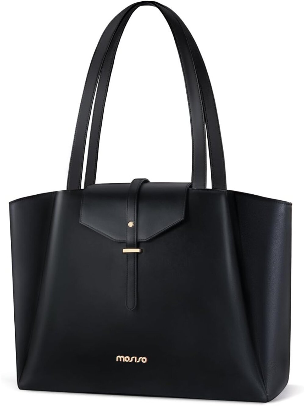 Laptop Tote Bag for Women, Leather Tote Bag with Laptop Compartment | 15.6 inch